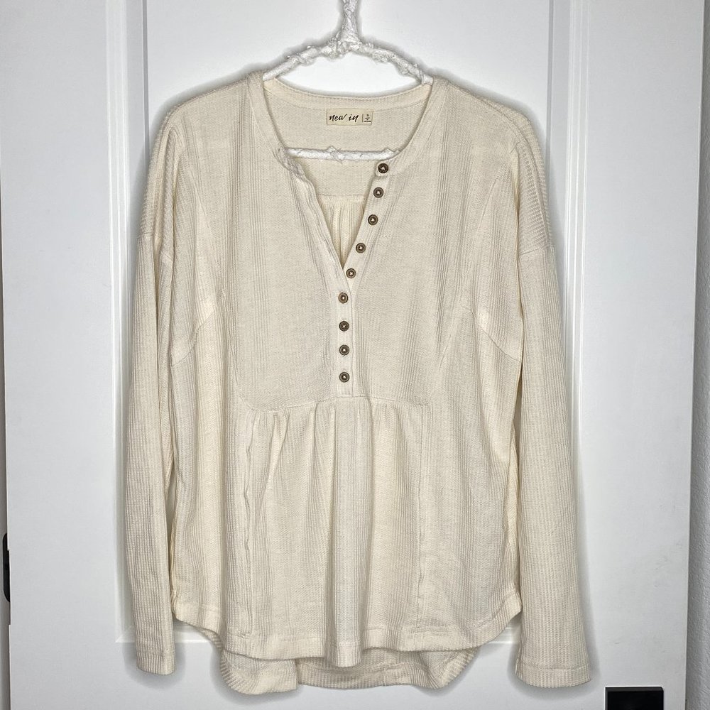 New In Cream Long Sleeve Shirt